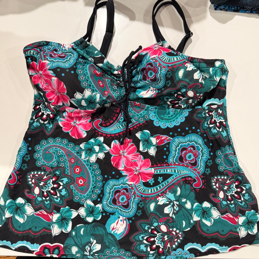 Floral Paisley Tankini Top